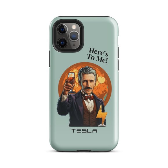 Graphic Nikola Tesla "Here's To Me" iPhone 11 thru iPhone 15 Pro Max -Cover - Picture 4 of 9